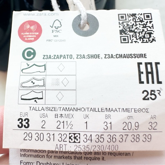 Zara Girls New Patent Leather Loafers in Navy NWT - Picture 12 of 12